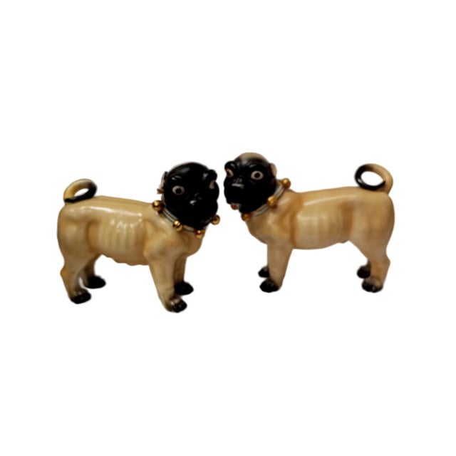 20th Century Painted Terracotta Pug Dogs, Italy, 1950s, Set of 2 For Sale - Image 3 of 18