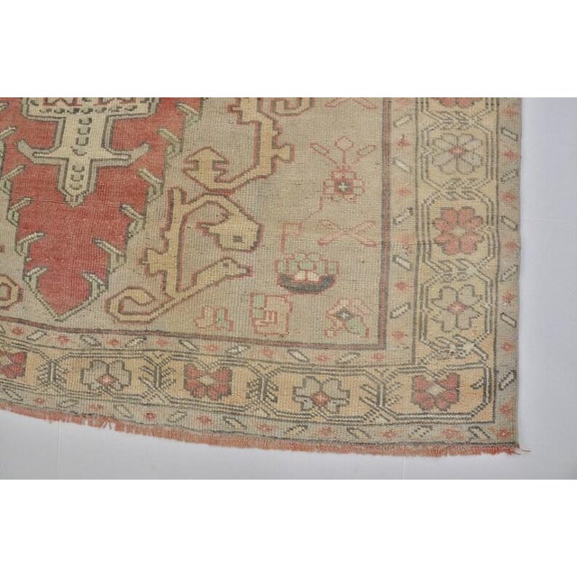 1950s Authentic Handwoven Oushak Rug For Sale - Image 9 of 10