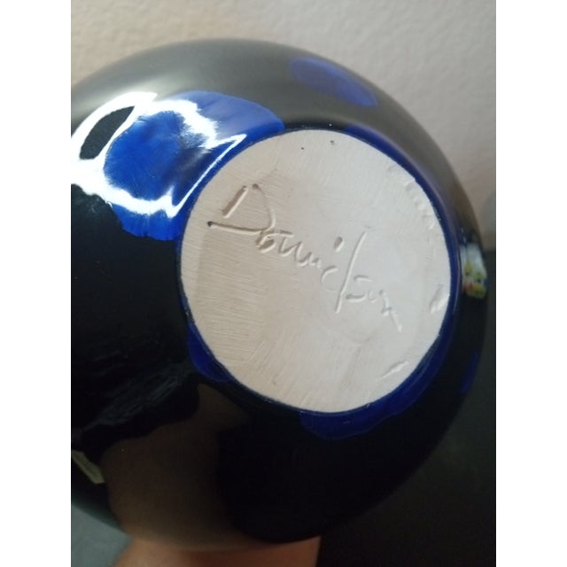 American 1980s Exquisite Signed Davidson Cherokee Reactive Glaze Art Studio Pottery Vase. For Sale - Image 3 of 8
