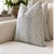 A beautiful pair of custom designer pillows handcrafted from Ellery Stripe by Anna French for Thibaut in the White on Soft...