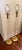 A striking pair of vintage floor lamps by Lang Levin Studios of Chicago, featuring tall faceted lucite columns rising from...