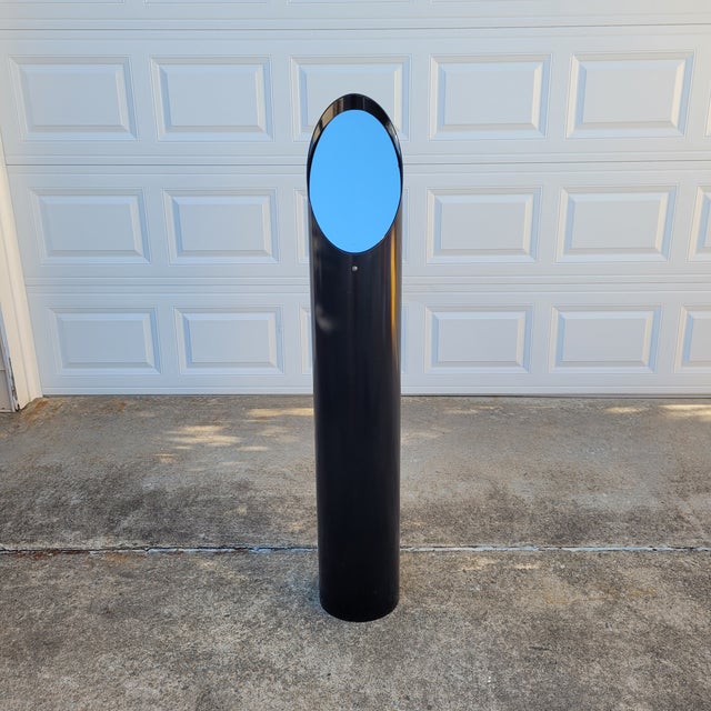 This is an vintage postmodern black fiberglass lipstick mirror designed in the manner of French designer Roger Lecal. This...