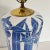Late 20th Century Vintage Hand Thrown and Expertly Detailed Studio Pottery Lamp Depicting Iris Flowers in Blue For Sale - Image 5 of 11