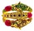 Bochic "Capri" Vintage Ruby, Sapphire, Tsavorite & Garant Bangle Set In 18K Gold For Sale