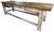 Farmhouse Exceptional 9 Ft Antique French Primitive 2-Drawer Work Table For Sale - Image 3 of 16