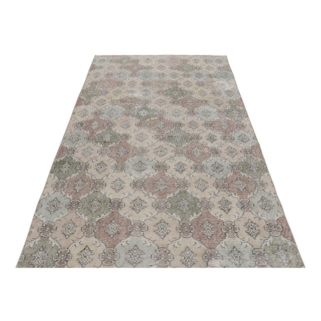 Mid-Century Modern Vintage Zeki Müren Rug, With Geometric Patterns, From Rug & Kilim For Sale - Image 3 of 7