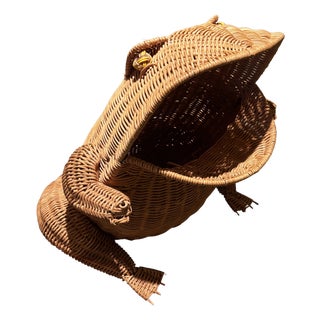 Woven Rattan Magazine Rack by Olivier Cajan, France, 1960 For Sale