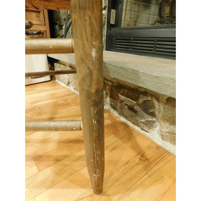 Early 20th Century Set of 2 Ladderback Chairs With Woven Seats For Sale - Image 10 of 16