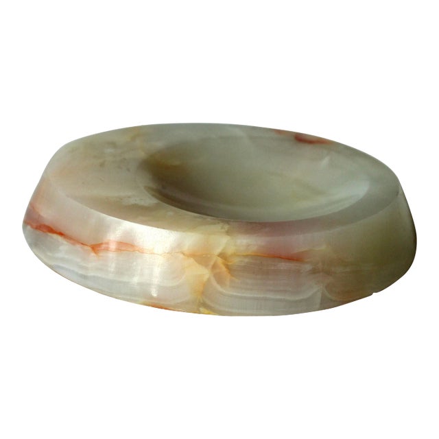 1960s Vintage - Old Onyx Ashtray, Onyx Jewelry Tray For Sale