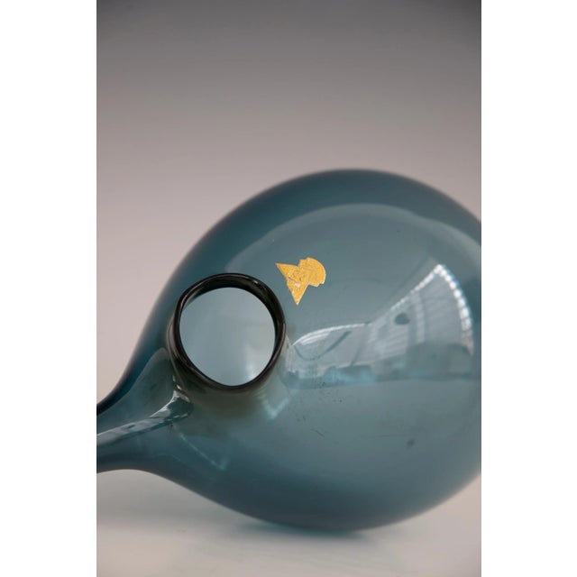 Nuutajarvi Notsjo Scandinavian Blue Amber & Smoke Glass - Set of 3 For Sale - Image 4 of 8