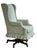 Hooker Furniture Custom Upholstered Skirted Wingback Desk Chair For Sale - Image 4 of 12