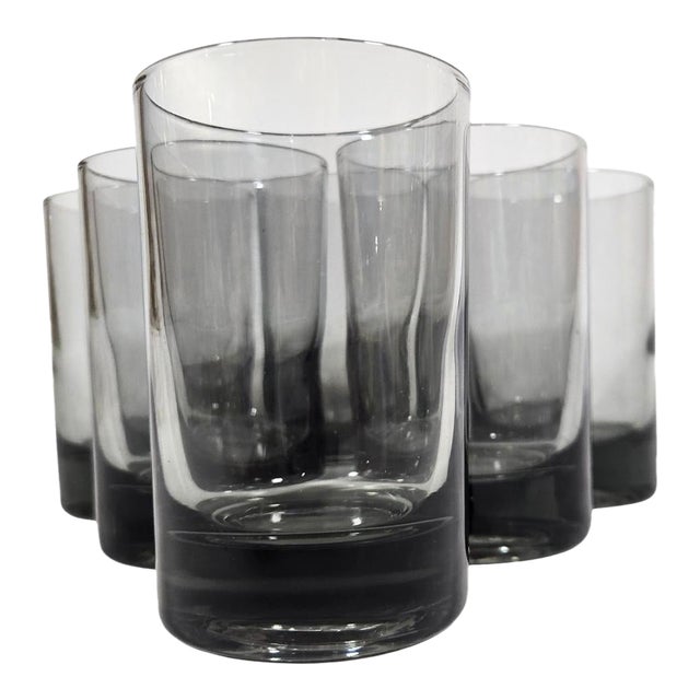 Smoky Gray Shot Glasses- Set of Six For Sale
