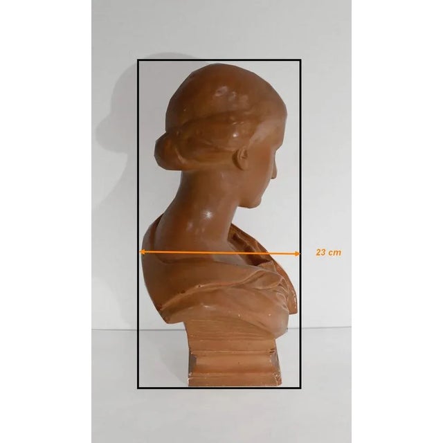 Terracotta Bust from Atelier Lorenzi, 1920s For Sale - Image 10 of 13