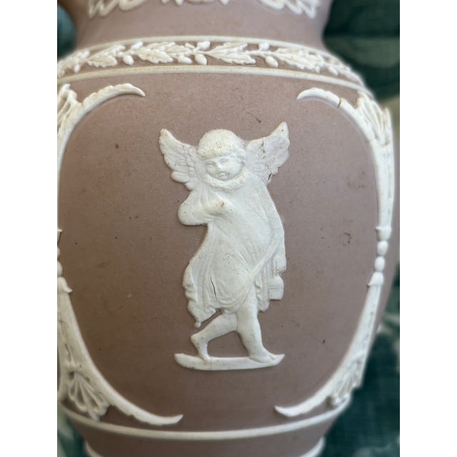 Antique Adam's Lilac Jasper Dip / Lilac Jasperware Petite Pitcher, Made in England For Sale - Image 13 of 15