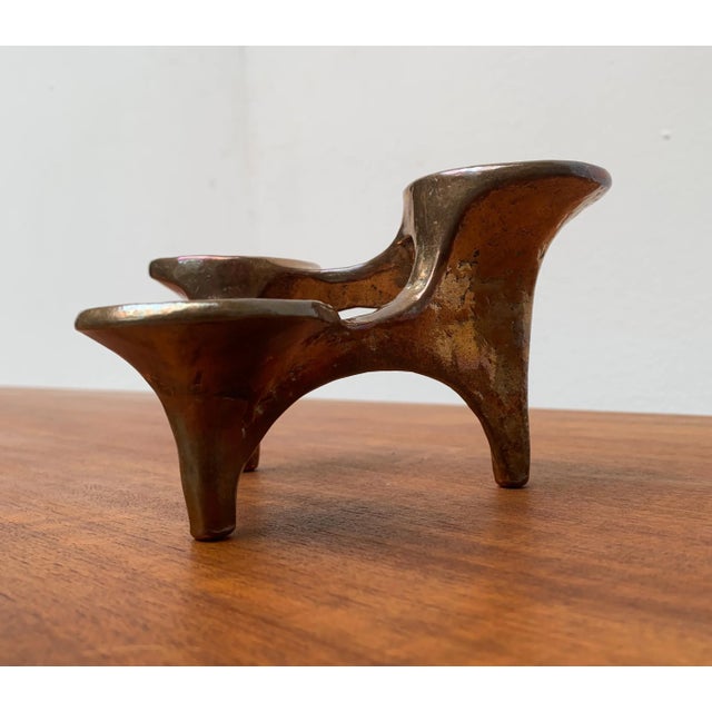 1970s Vintage German Brutalist Metal Candleholder from Harjes For Sale - Image 5 of 18