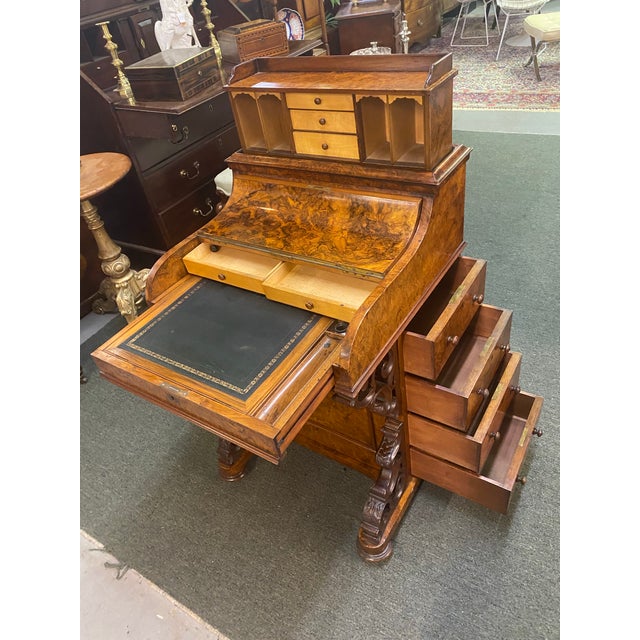 Mid 19th Century English Piano Top Davenport Desk For Sale - Image 4 of 6
