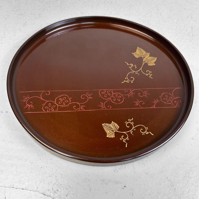 Lacquer Urushi Wajima-Nuri Trays, Set of 2 For Sale - Image 4 of 18