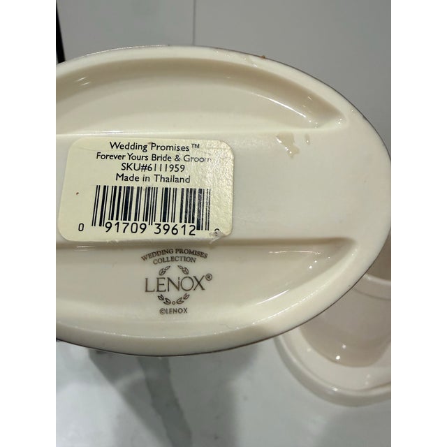 Lenox "Forever Yours" Porcelain Bride & Groom Figurine With Rare Platinum Trim For Sale In Jacksonville, FL - Image 6 of 6