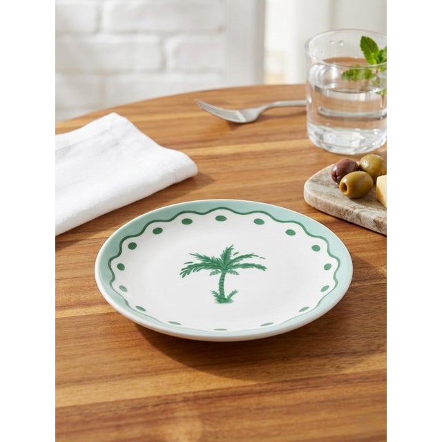 Vintage Fern & Co. For Anthropologie Palm Tree Appetizer Plate For Sale - Image 10 of 12