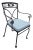 4 Wrought Iron Patio Chair Cushions For Sale
