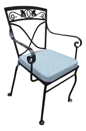 4 Wrought Iron Patio Chair Cushions
