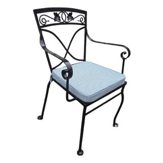 Wrought Iron Patio Chair Cushion For Sale