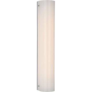 Barbara Barry for Visual Comfort Signature Penhold 18" Bath Light in Polished Nickel with White Glass For Sale