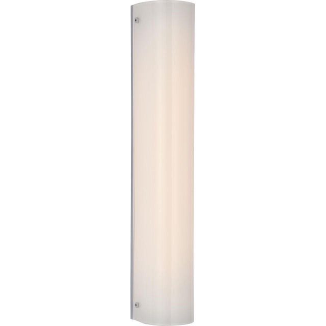Barbara Barry for Visual Comfort Signature Penhold 18" Bath Light in Polished Nickel with White Glass For Sale
