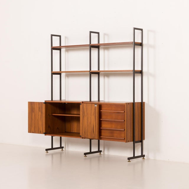 1970s Italian Vintage Free Standing Wall Unit by IMB, 1970s For Sale - Image 5 of 18