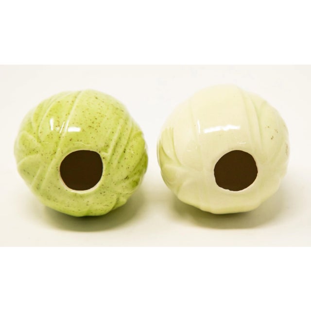 Mid 20th Century Mid 20th Century Glazed Ceramic Eggs- Set of 2 For Sale - Image 5 of 13