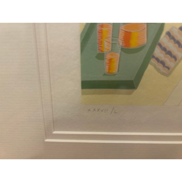 Thomas McKnight Thomas Frederick McKnight Amalfi Coast Suite: Positano Bath 2000 - Italy Limited Edition Print : Serigraph on Paper Size: 16x17 in | 41x43 Cm For Sale - Image 4 of 9