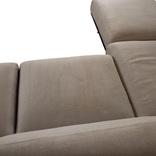 Soft Dream Set Fabric Corner Sofa and Ottoman in Beige Cream by Antonio Citterio for Flexform, Set of 2 For Sale - Image 11 of 18