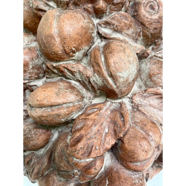 19th Century French Terracotta Fruit Basket Centerpiece Sculpture For Sale - Image 12 of 12