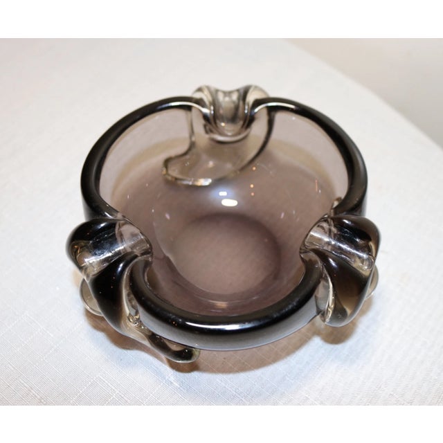 Up for sale is a nice quality vintage Murano art glass ashtray. It has a wonderful design hand blown out of very thick...