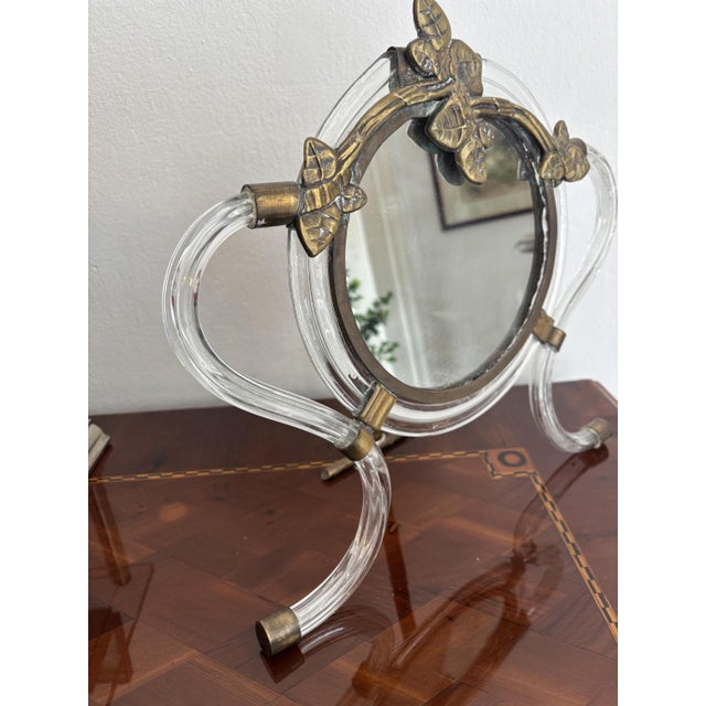 Mid-Century Modern Murano Glass Table Mirror, 1949 For Sale - Image 3 of 11
