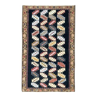 Galerie Shabab Collection Mid-20th Century Handmade Persian Hamadan Small Throw Rug For Sale