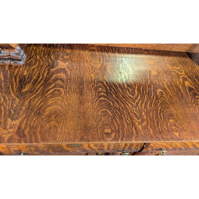 American Quarter Sawn Oak Sideboard For Sale - Image 12 of 16
