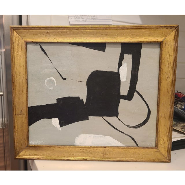 Gray Original Monochrmatic Abstract Painting by Christine Frisbee - "Follow Your Own Path" For Sale - Image 8 of 8