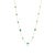 Metal 3.4Carat Natural Zambian Emerald Station Bezel Necklace in 14k Yellow Gold For Sale - Image 7 of 17