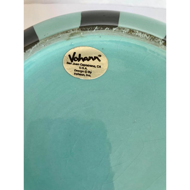 Postmodern Memphis Vohann of California Hand-Painted Vase For Sale - Image 11 of 11