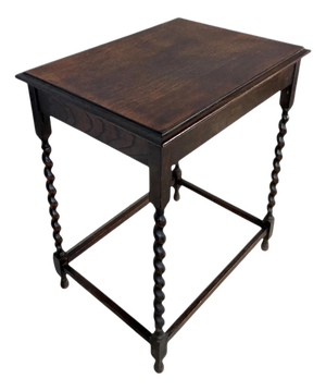 Barley Twist Side Table in Oak
