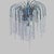 Vintage Metal Chandelier with Glass Drops For Sale - Image 10 of 10