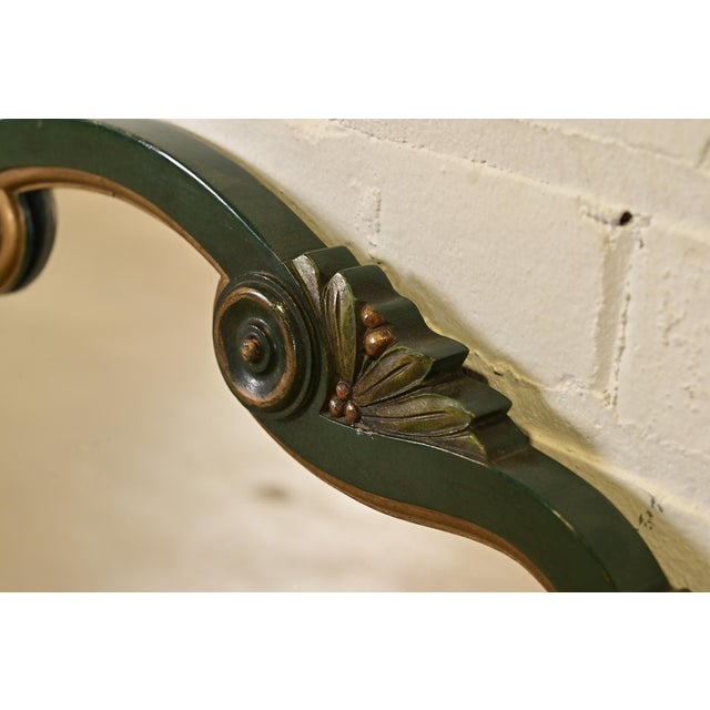 Stickley Brothers Antique Early American Country Cottage Green Lacquered Wall Mirror, Circa 1920s For Sale In South Bend - Image 6 of 10