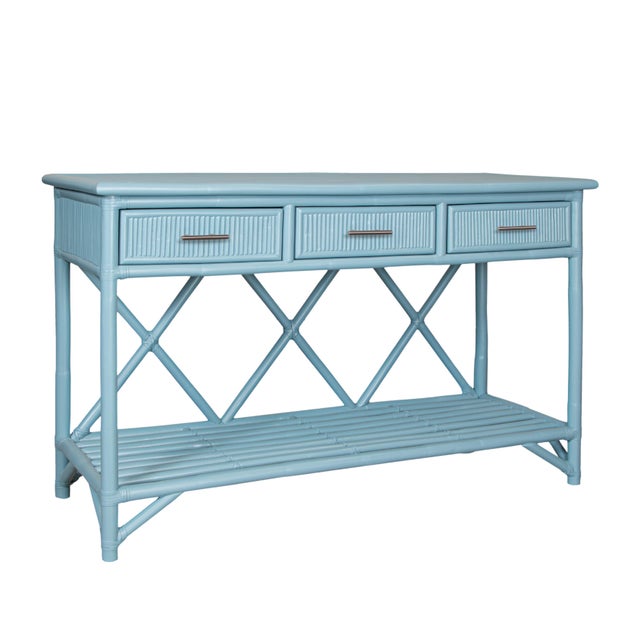 Not Yet Made - Made To Order Aruba Sideboard - Pool Blue For Sale - Image 5 of 9