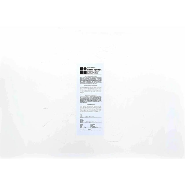 Abstract composition is a colored screen print on paper, realized in the 1970s by the Italian artist Wladimiro Tulli....