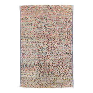 Galerie Shabab Collection Checkered Vintage Turkish Anatolian Accent Rug