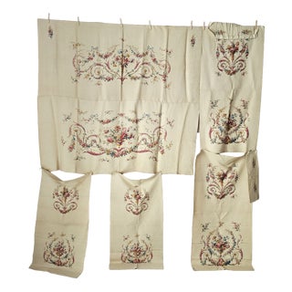 Antique Fabrics for Upholstering, 1890s, Set of 5 For Sale