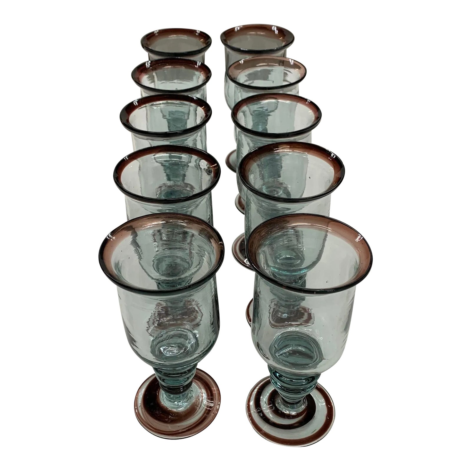 Vintage Glassware - Set of 10 | Chairish