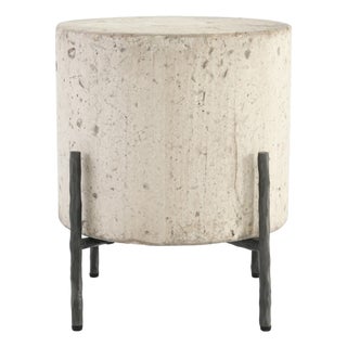Tuscan Cream Round Side Table 17" For Sale