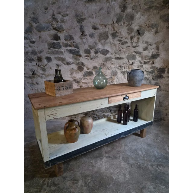 Vintage French Fabric Shop Table, 1930s For Sale - Image 17 of 18